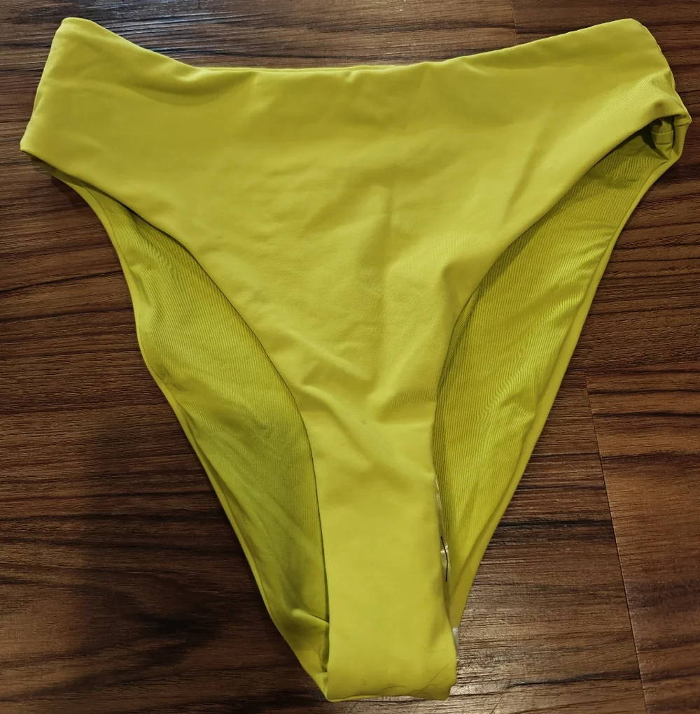SKIMS Neon Lime High-Cut Bikini Bottom